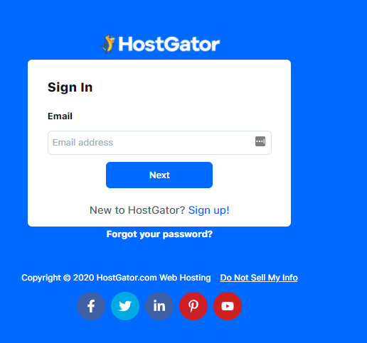 HostGator login portal
