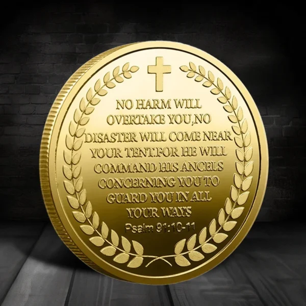 The Archangel Michael Gold Plated Collectible Coin Archangel Guardian Angel Commemorative Coins - Image 5