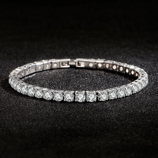 Lihong S925 Sterling Silver Bracelet Zirconia Tennis Ball Women Fashion Simple Engagement Wedding Charm Jewelry 4mm 16-20cm - Image 3