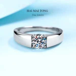 New women and men PT950 Platinum GRA Certified D Color 0.5/1/1.5CT Moissanite Couple Ring Lovers Wedding Promise Diamond Rings
