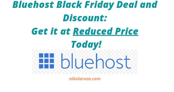 Bluehost black friday and cyber monday deals and sales 2020