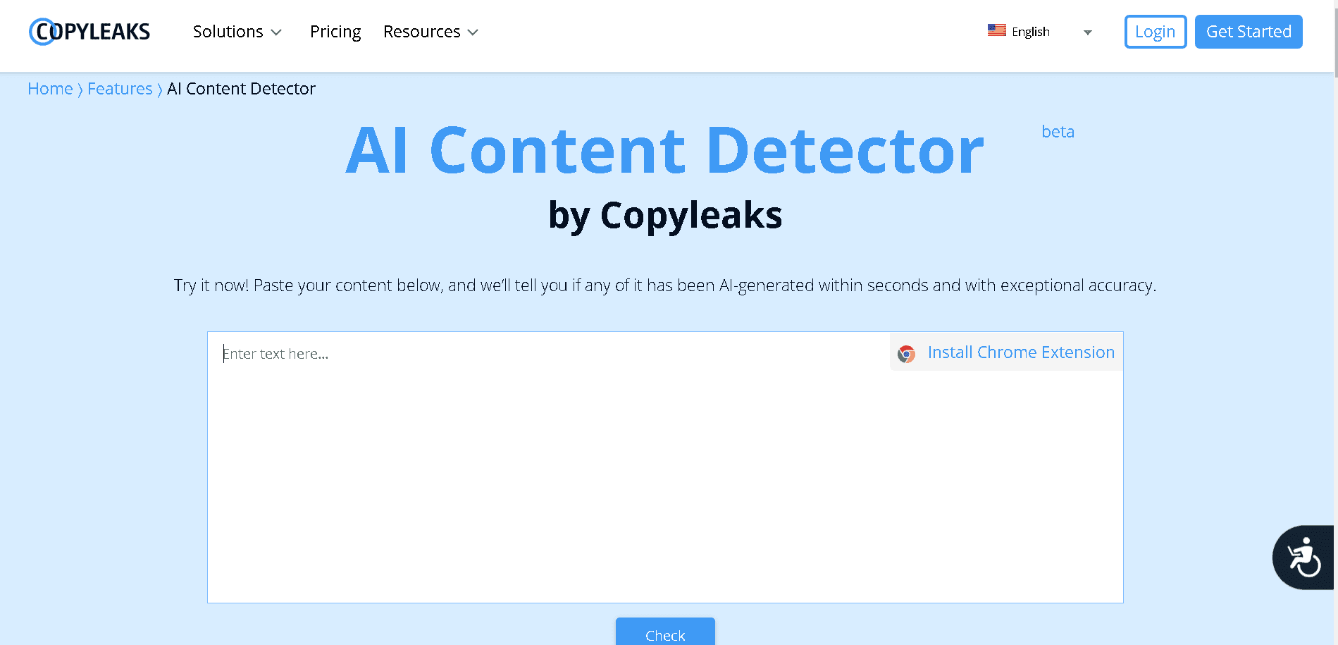 Copyleaks AI content detection tool
