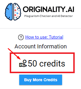 50 free credit- AKA Originality.ai trial