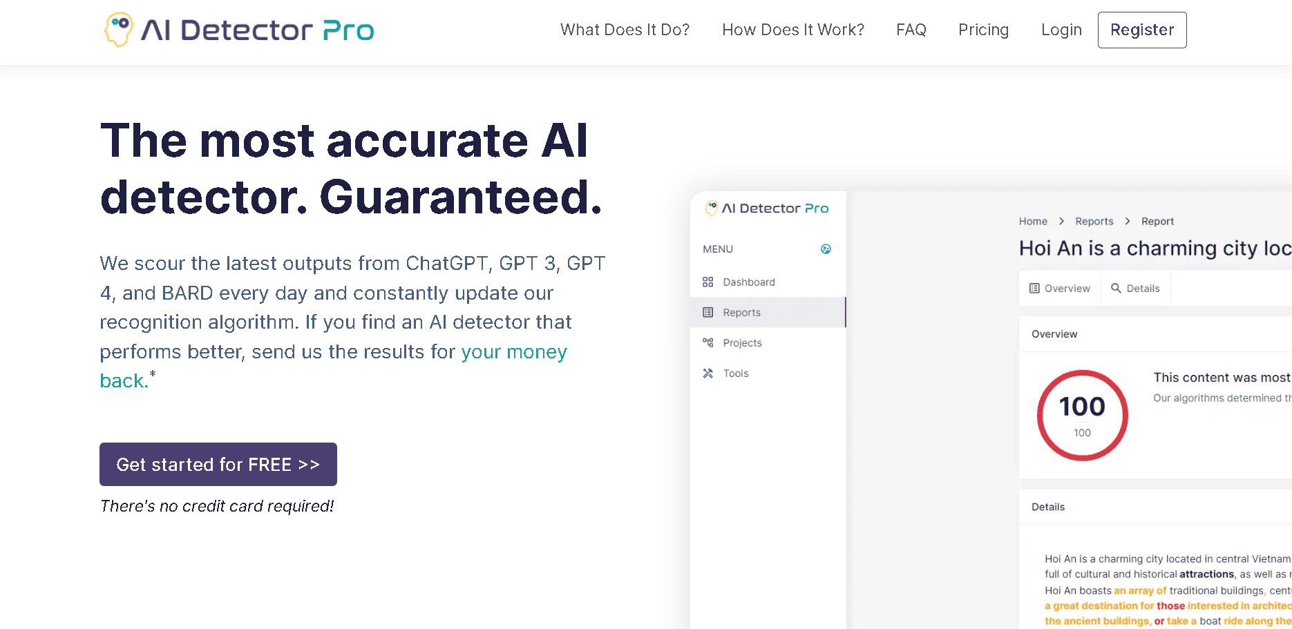 AI Detection Pro AI content detection tool