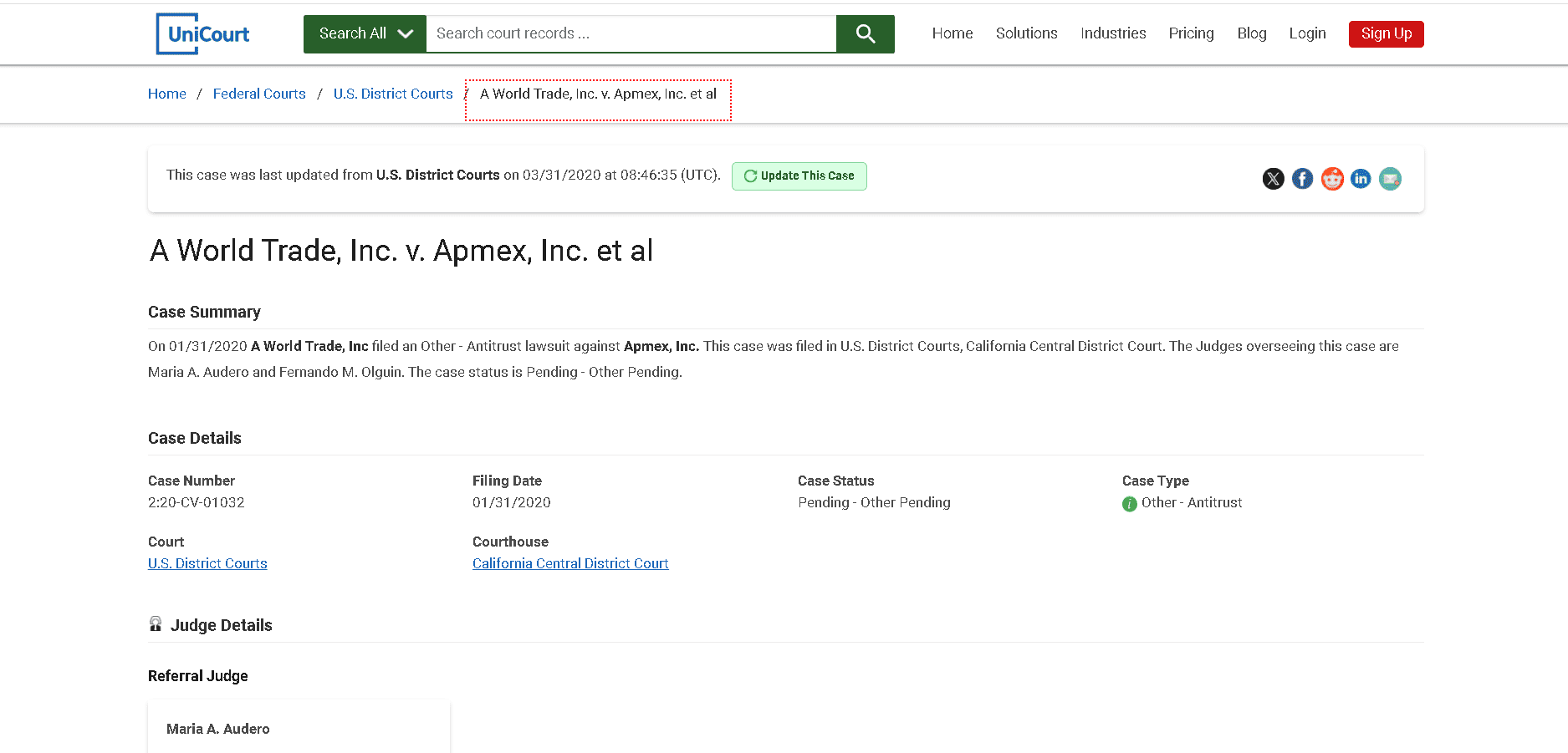 APMEX lawsuit and trial example 3- verdict and settlement amount are pending.