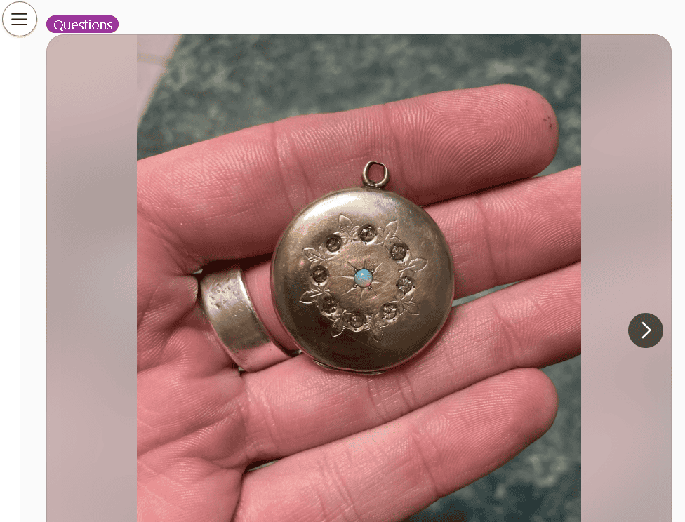 Gold locket without a hallmark Gold locket without a hallmark