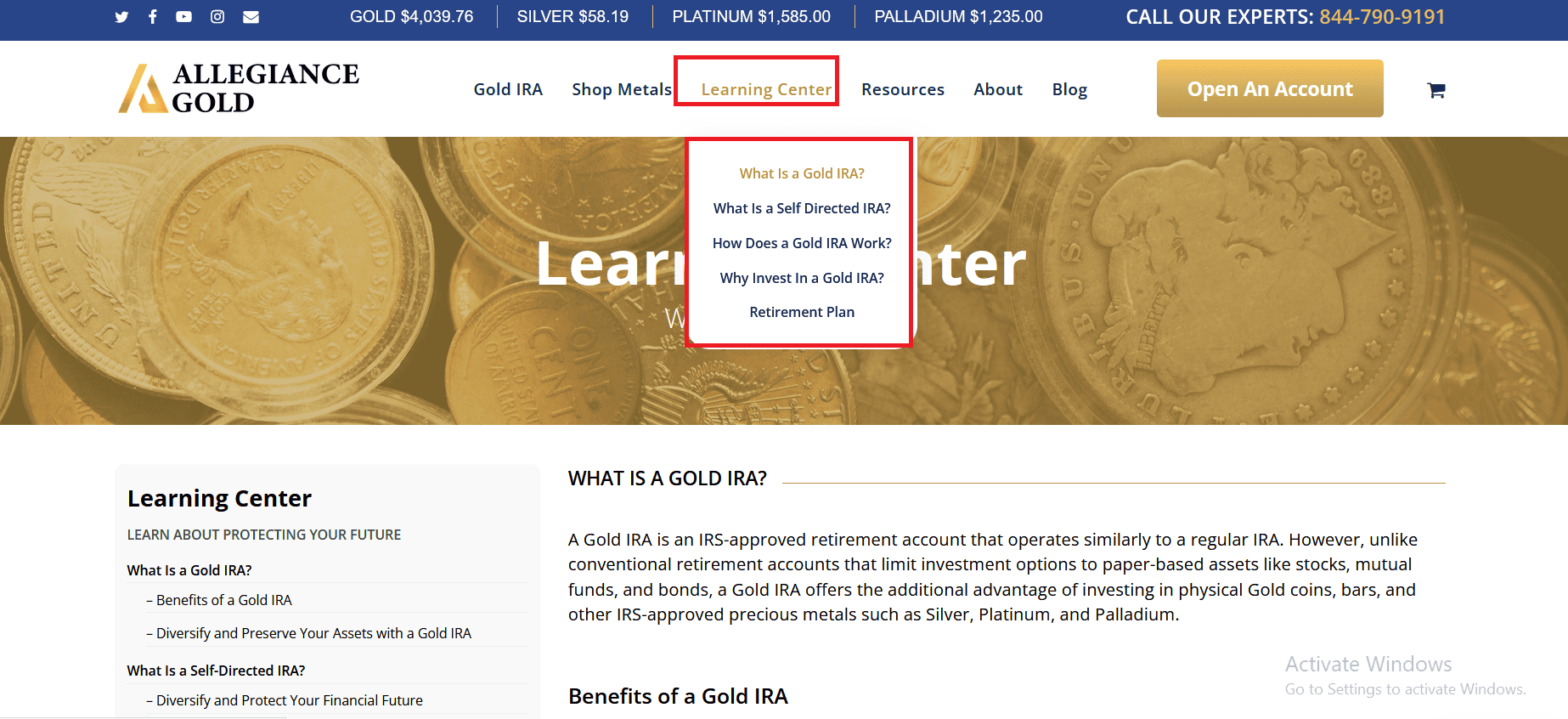 Allegiance Gold Learning Center.