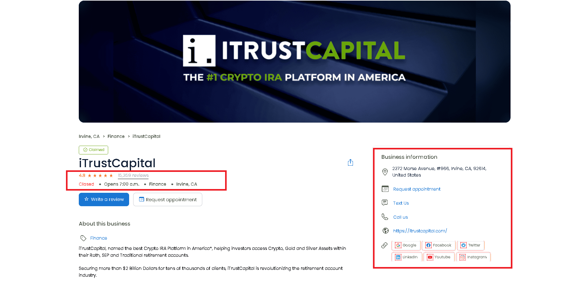 iTrustCapital customer reviews and score on Birdeye iTrustCapital customer reviews and score on Birdeye
