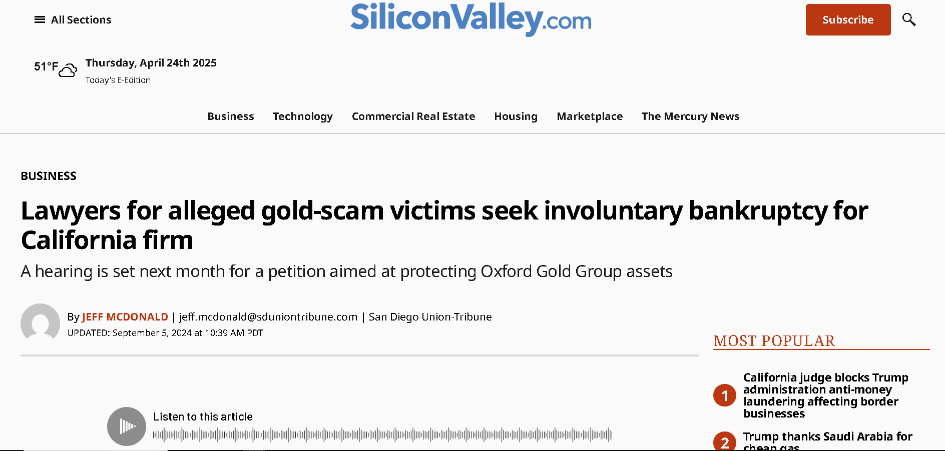 Oxford Gold Group lawsuits 2 Oxford Gold Group lawsuits 2
