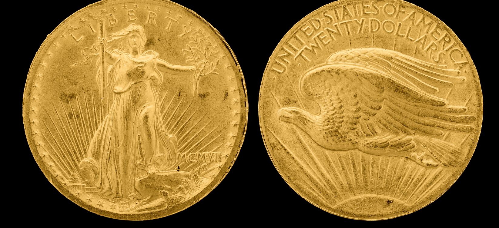 Saint-Gaudens Double Eagle are high relief coins