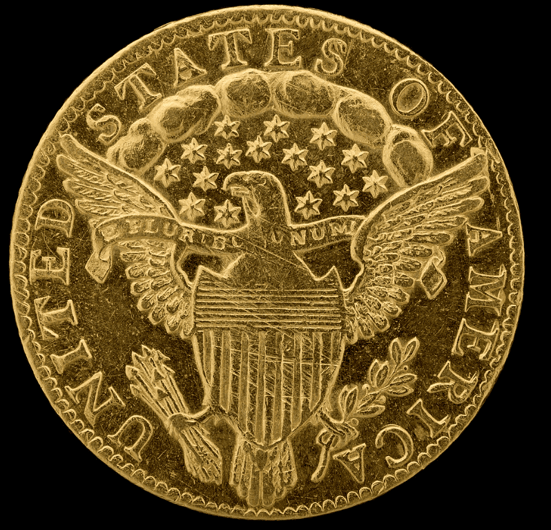 US quarter's reverse features a majestic eagle