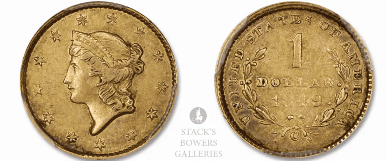 Coin with a rare mint mark example 1