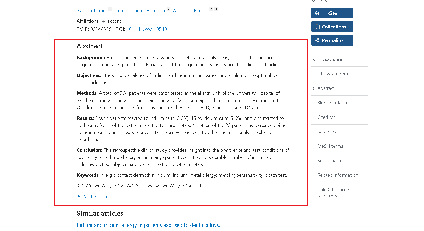 Allergies to indium are possible.