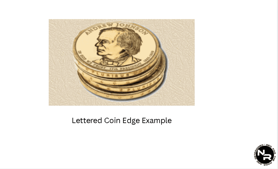 Lettered coin edge example