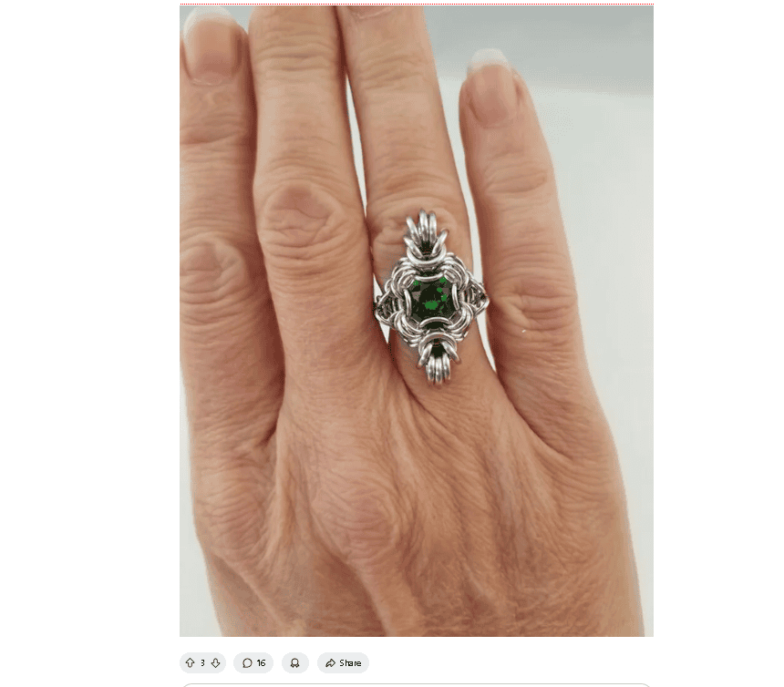 Nickel silver ring example