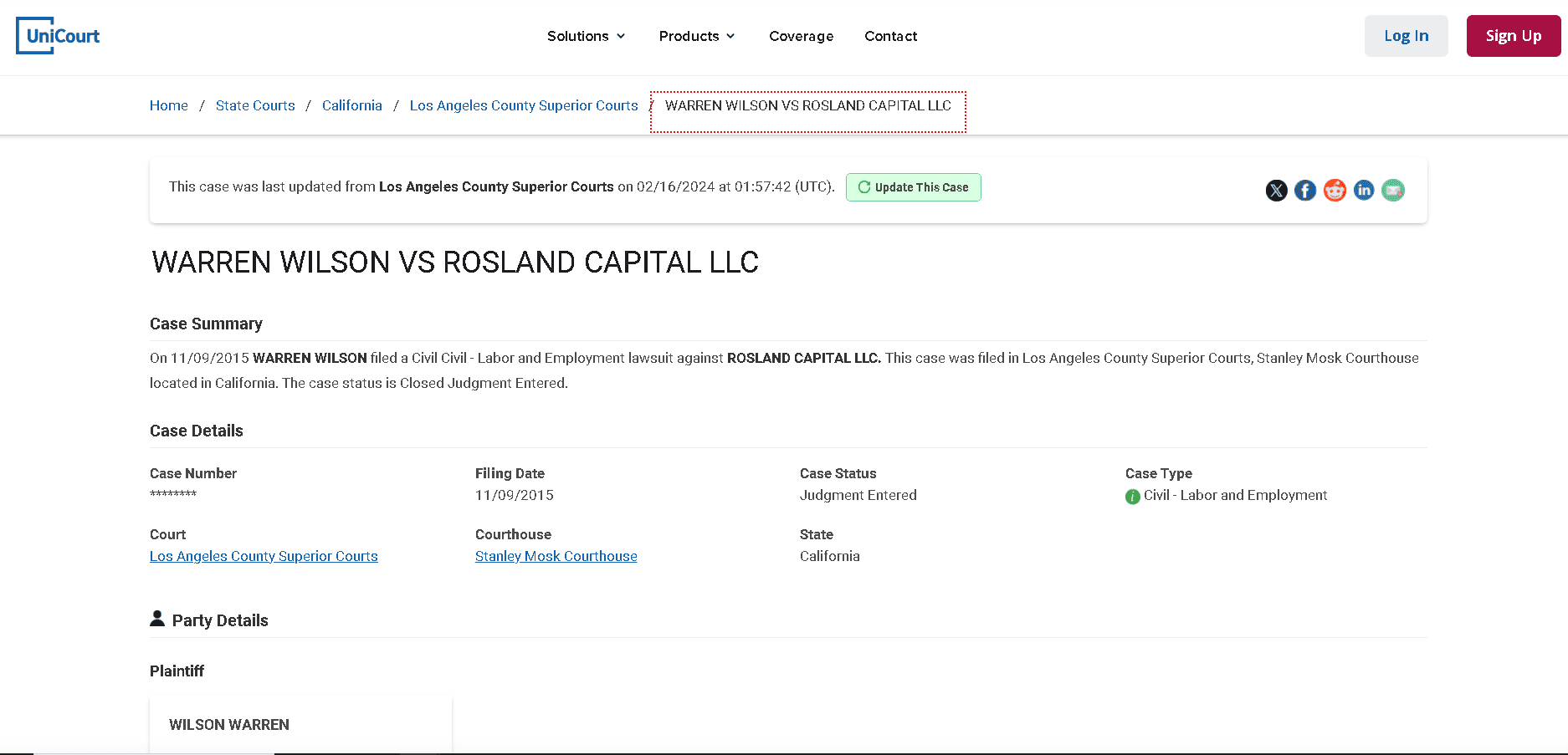 Rosland Capital lawsuit example 1 Rosland Capital lawsuit example 1