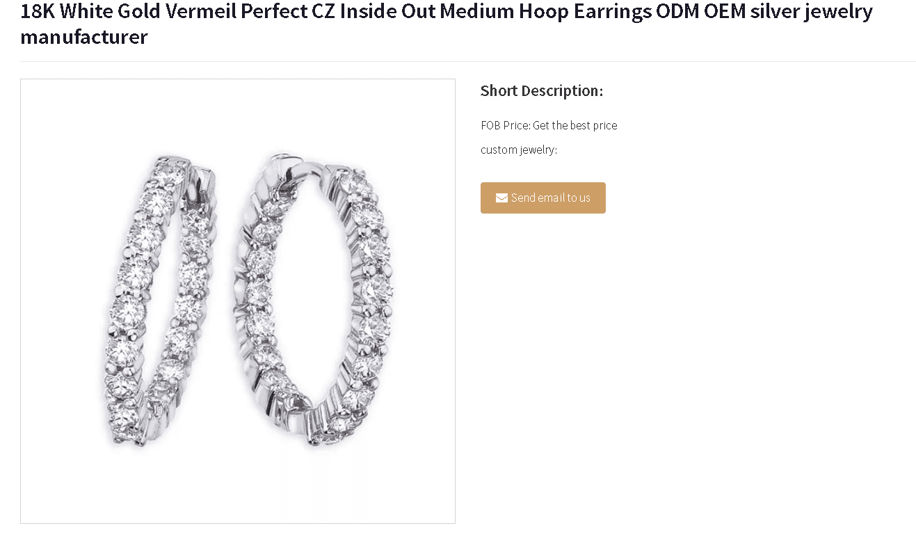 18k white gold earrings example