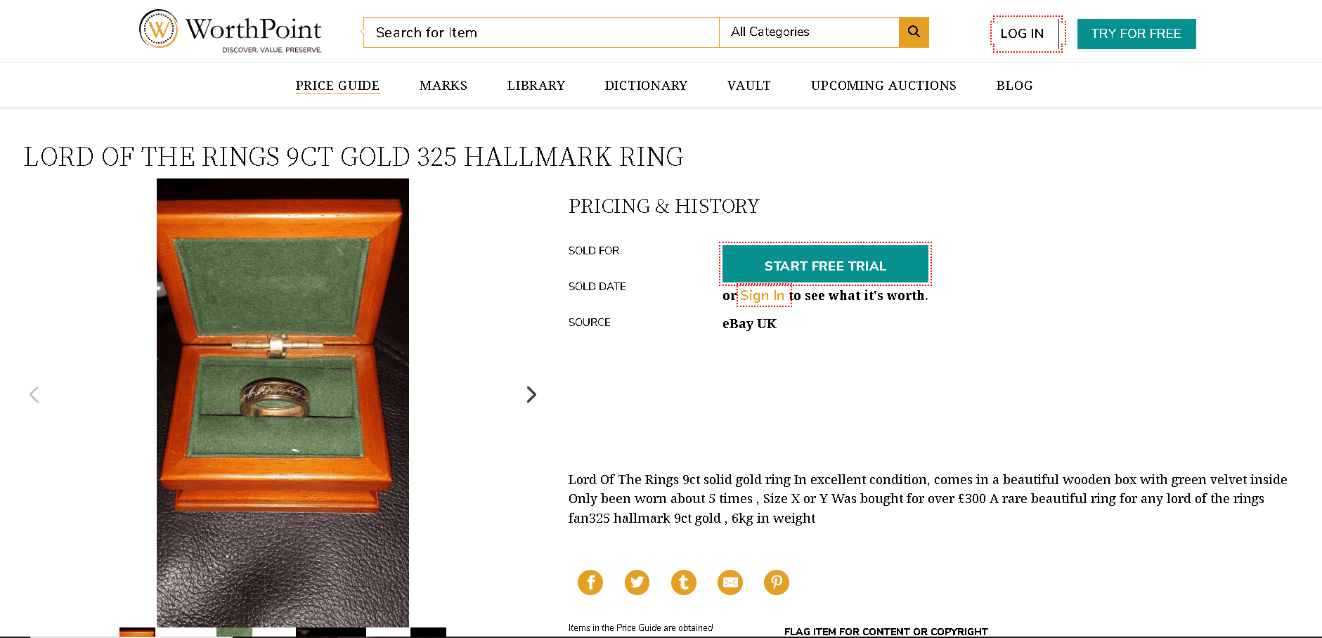 325 gold hallmark