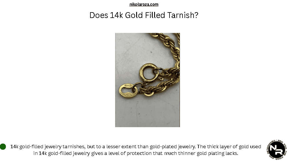 14k gold filled jewelry doesn't tarnish