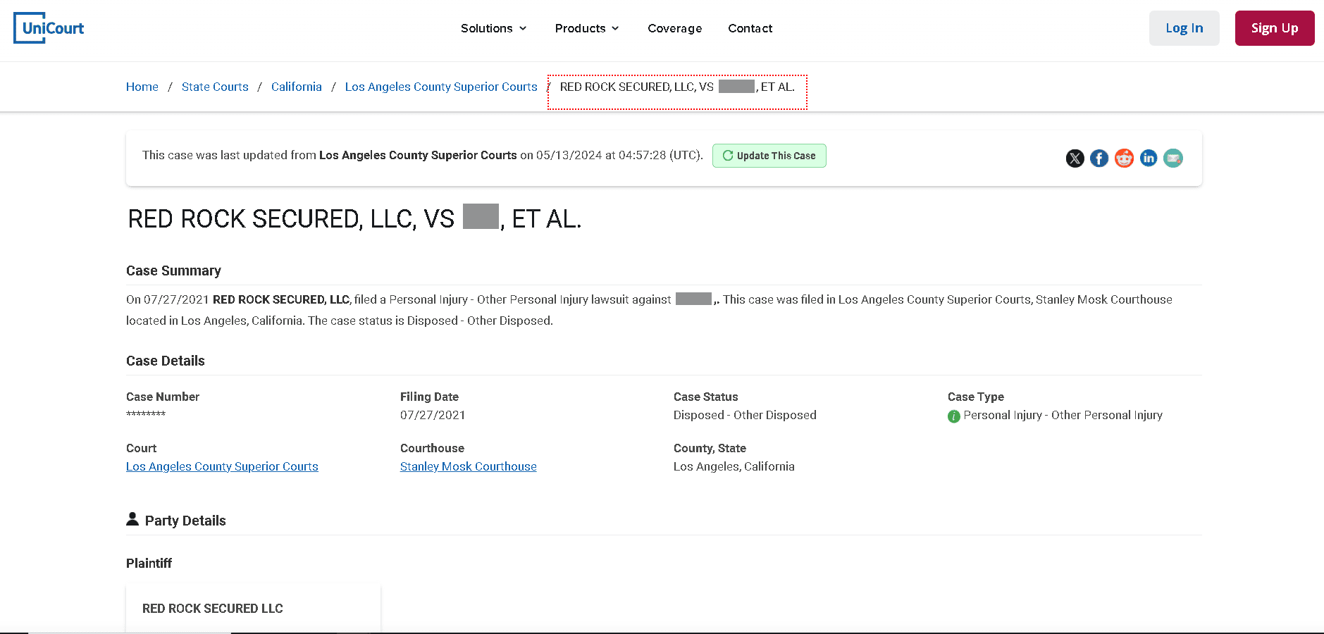 Red Rock Secured lawsuit 2