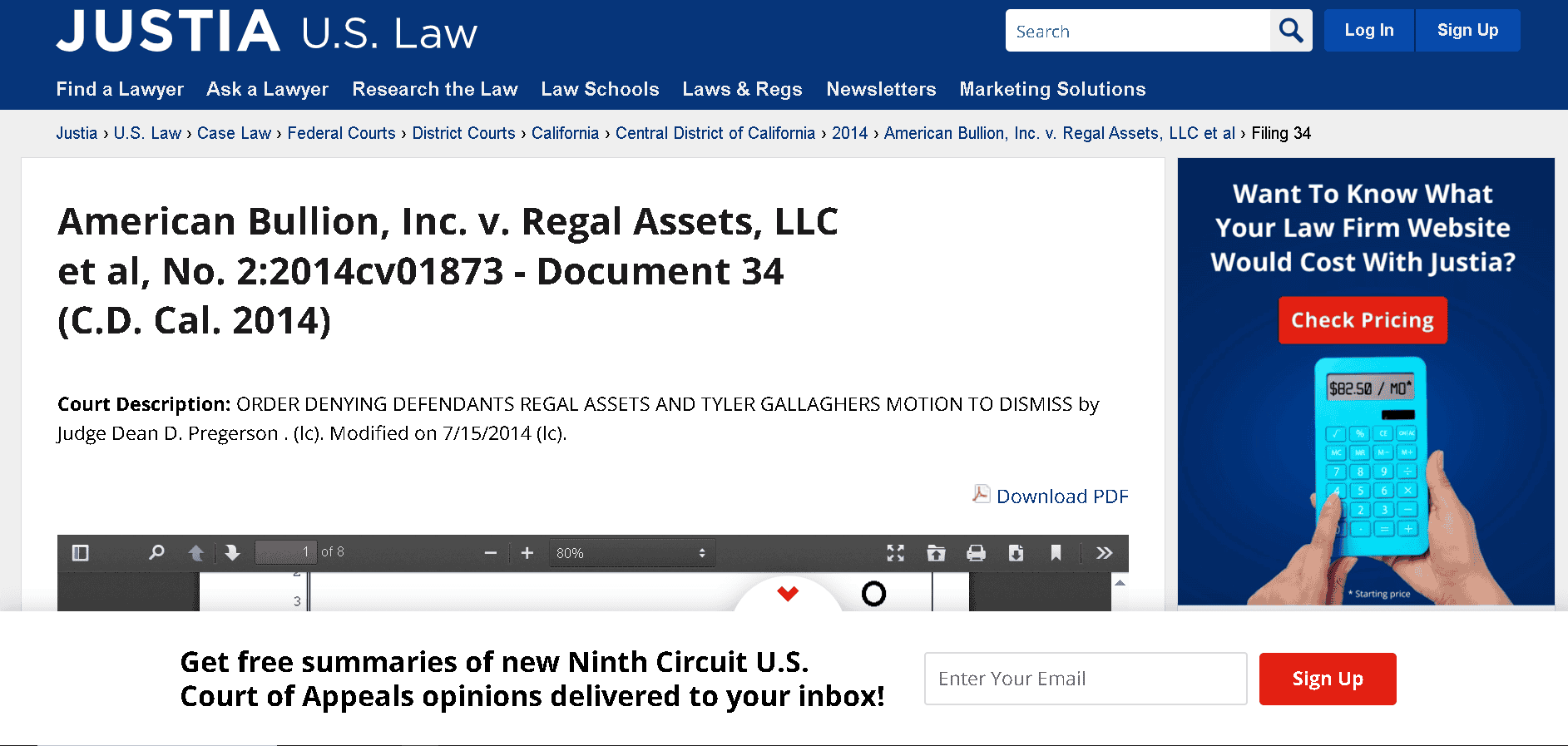 Regal Assets lawsuit 4