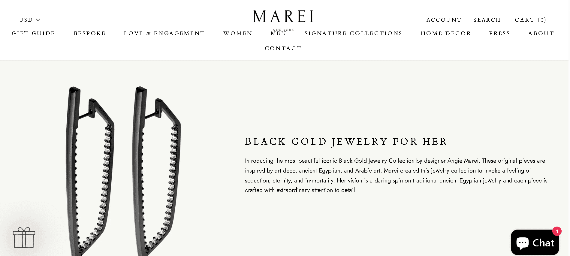 Black gold jewelry example 2 Black gold jewelry example 2