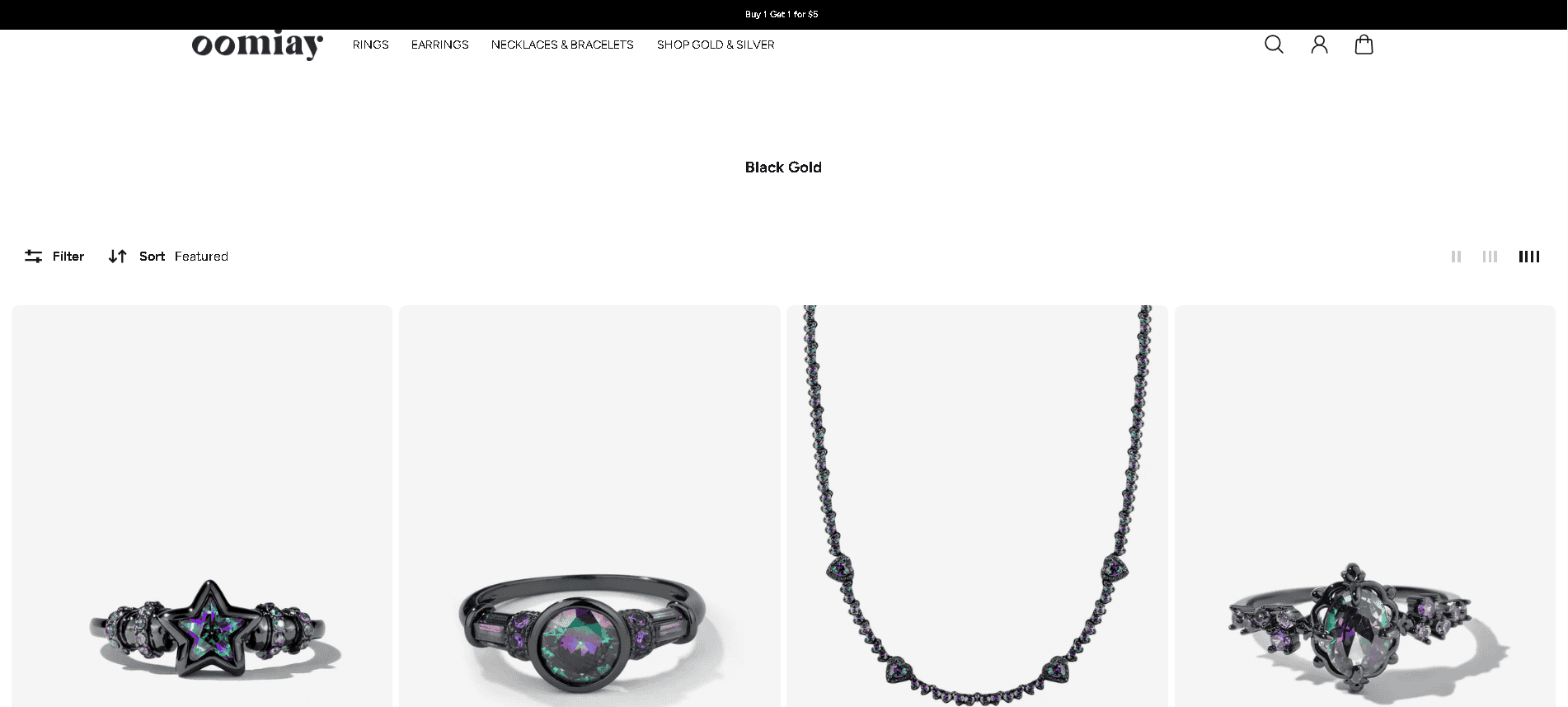 Black gold jewelry example 1 Black gold jewelry example 1