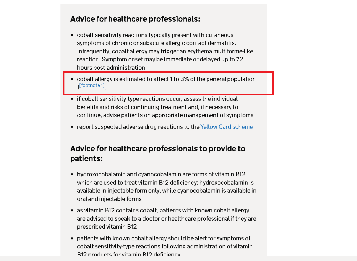 Cobalt isn't allergenic, except to rare people allergic to cobalt. Cobalt isn't allergenic, except to rare people allergic to cobalt.