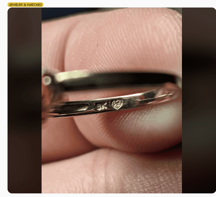 Palladium ring patina example 1