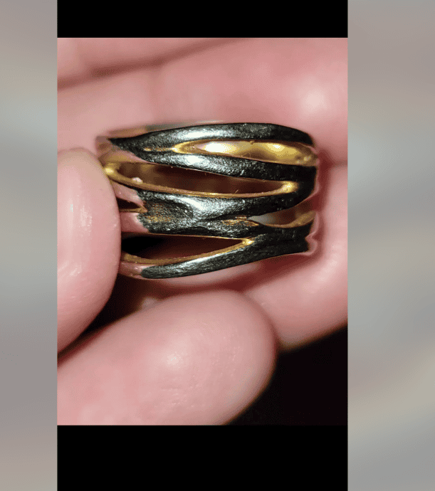 Palladium ring patina example 2
