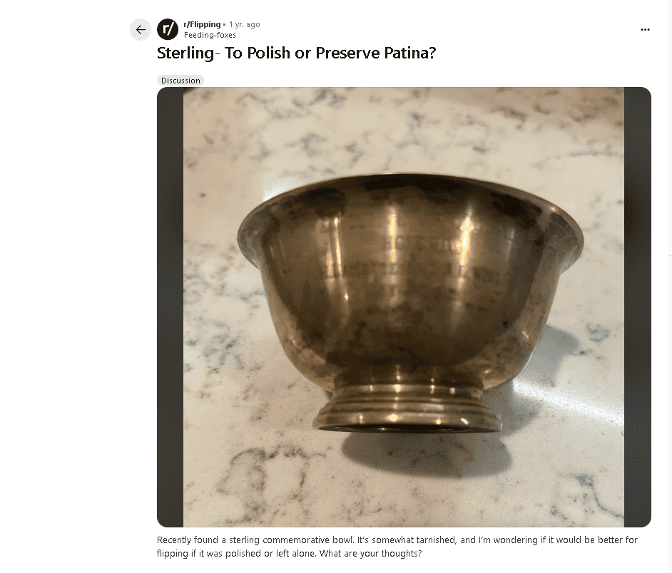 Sterling silver patina example 4