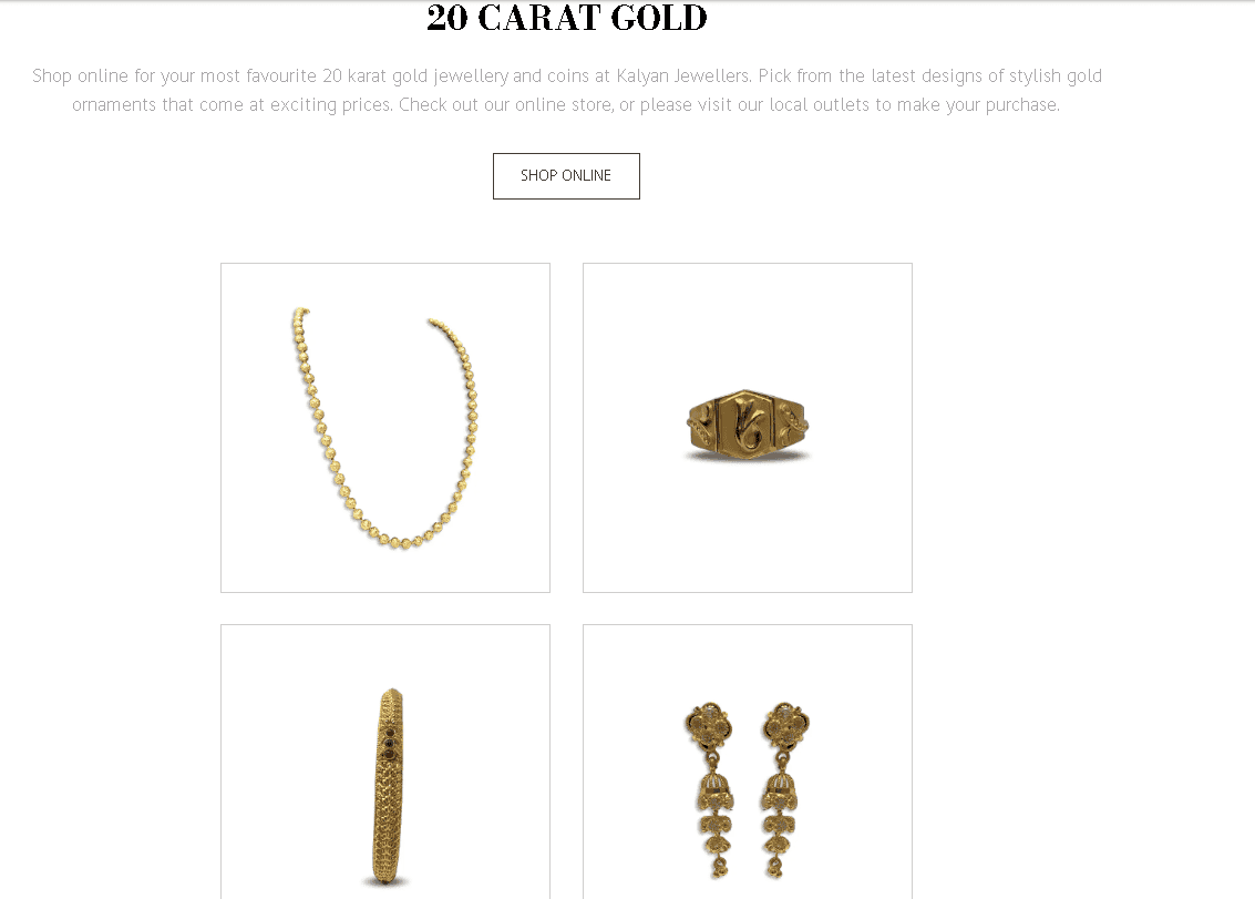 20k gold jewelry example