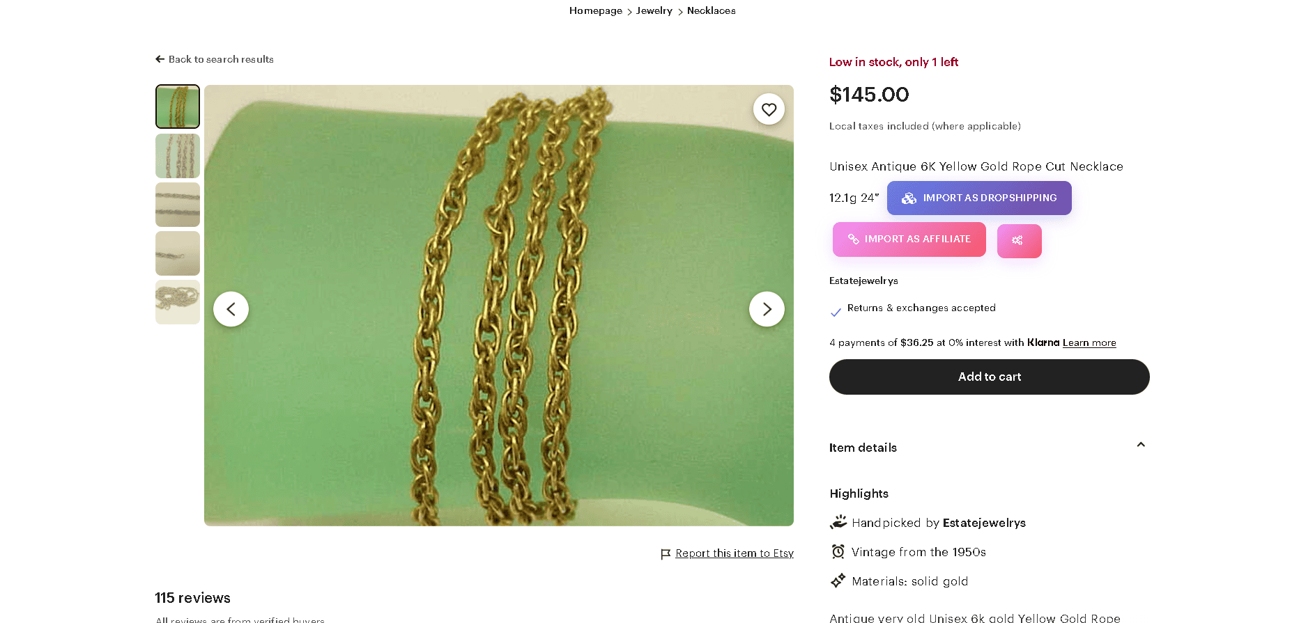 6k gold jewelry example