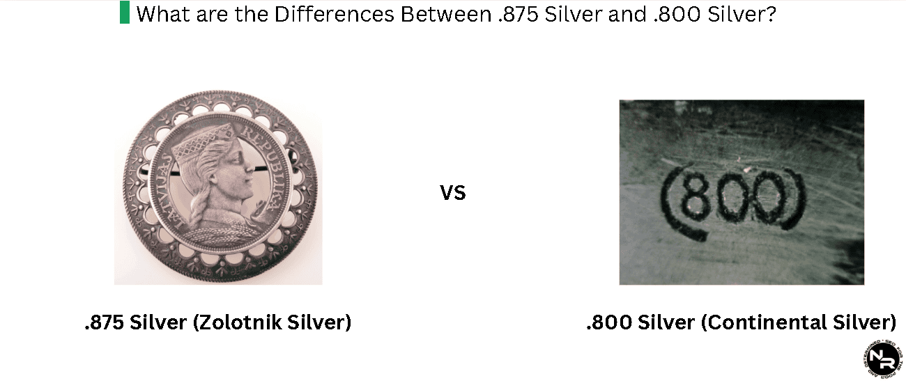 What are the Differences Between .875 Silver and .800 Silver? What are the Differences Between .875 Silver and .800 Silver?