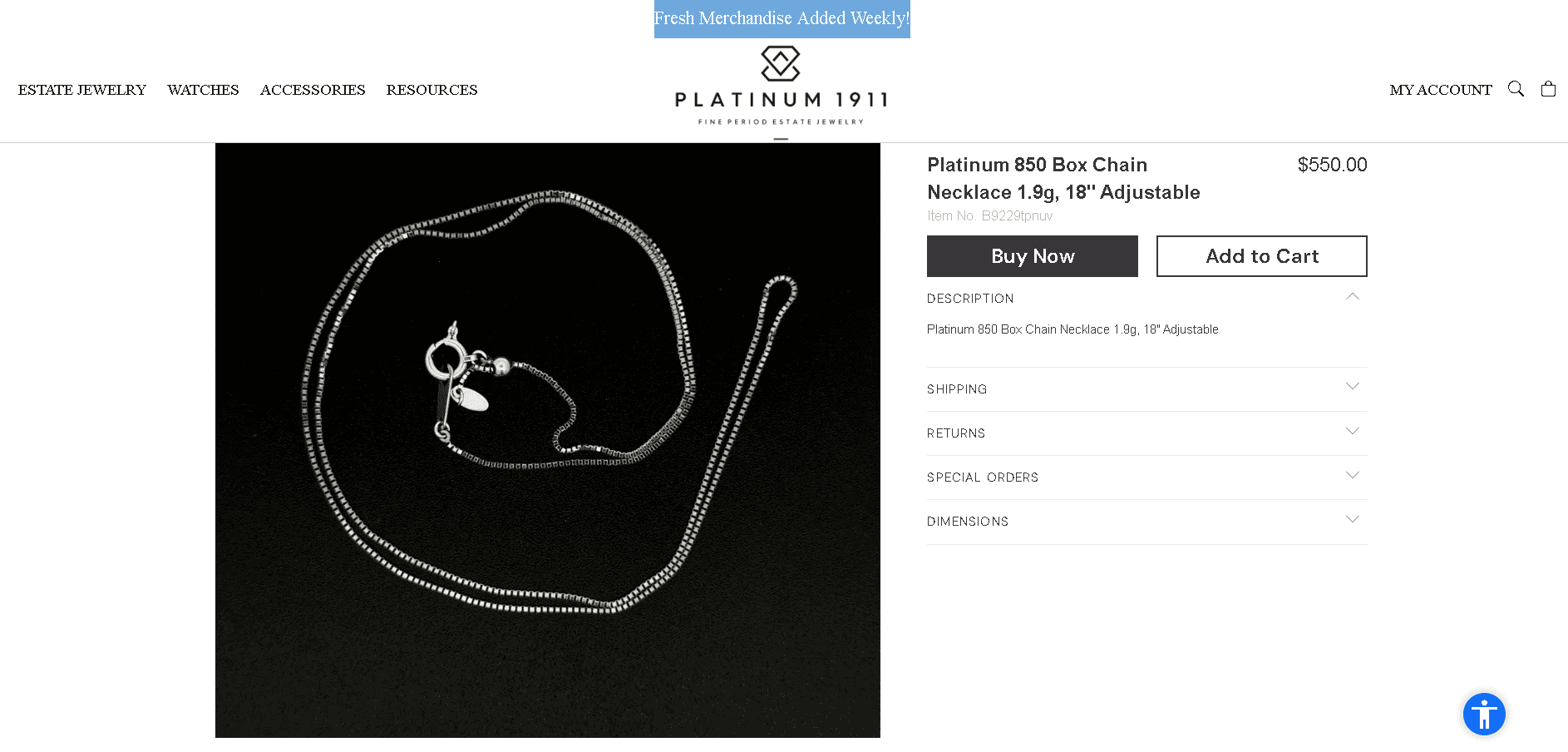 Platinum jewelry example Platinum jewelry example