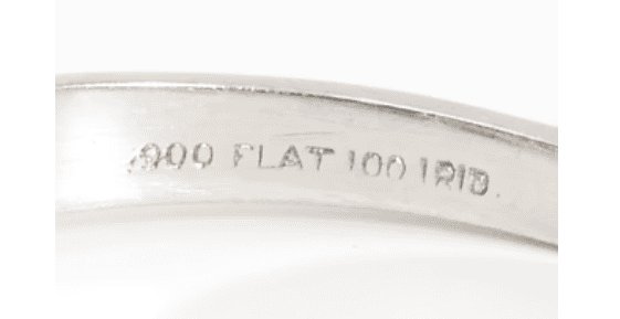 Platinum Iridium hallmark