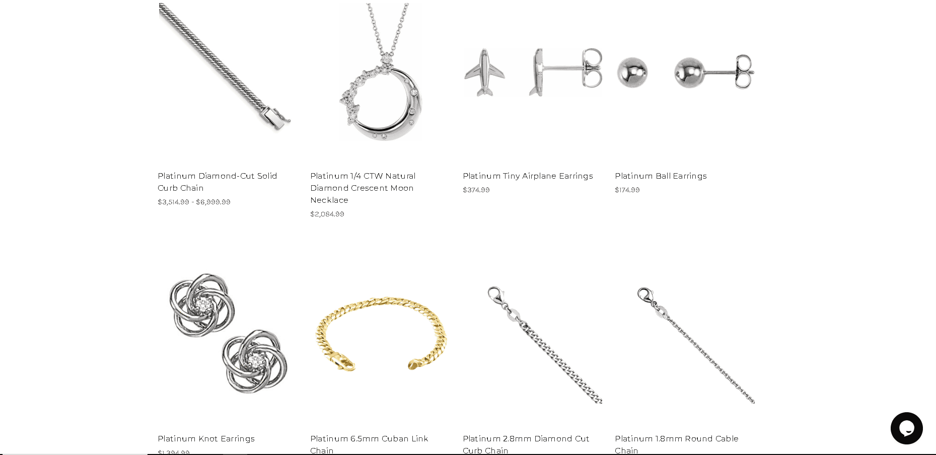Platinum 950 jewelry collection Platinum 950 jewelry collection