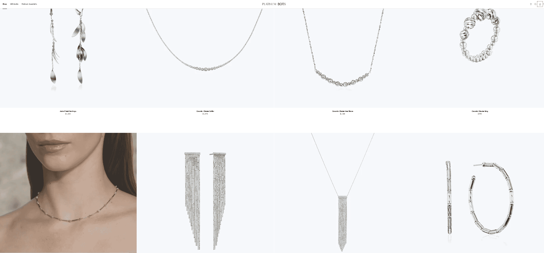 Sterling Platinum jewelry collection Sterling Platinum jewelry collection