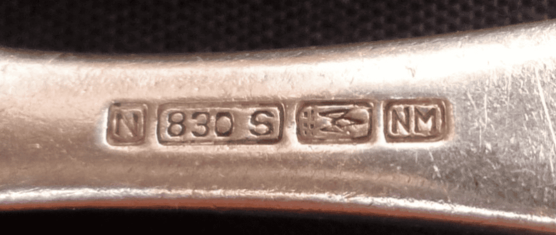 Scandinavian silver hallmark example Scandinavian silver hallmark example