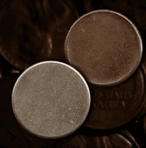 Blank planchet penny error example