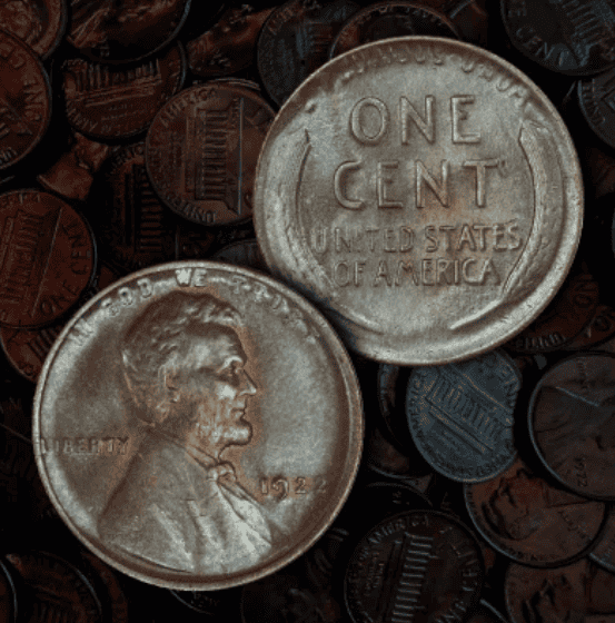 Filled die penny error example