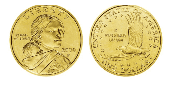 Sacagawea Dollar obverse and reverse example