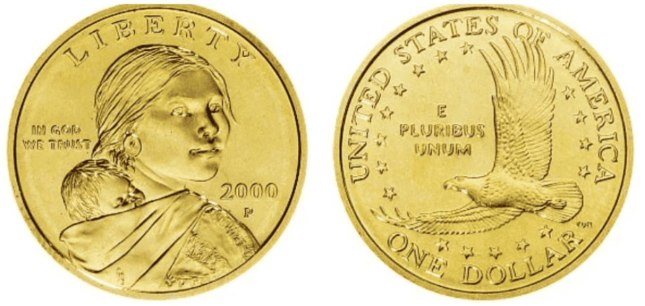 Sacagawea Dollar coin is made from base metals.