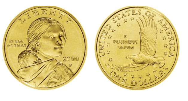 Sacagawea coins have raised rims Sacagawea coins have raised rims