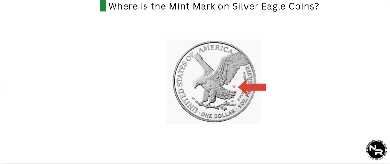 Where is the Mint Mark on Silver Eagle Coins? Where is the Mint Mark on Silver Eagle Coins?
