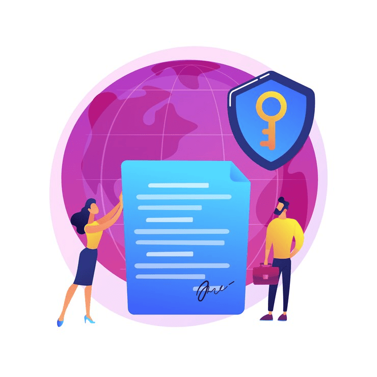 Security protocol graphic.