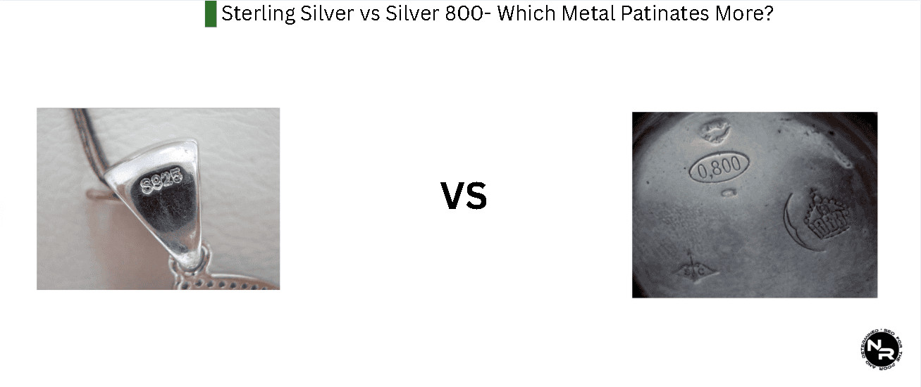 Sterling Silver vs Silver 800 (Continental Silver)- Which Metal Patinates More? Sterling Silver vs Silver 800 (Continental Silver)- Which Metal Patinates More?
