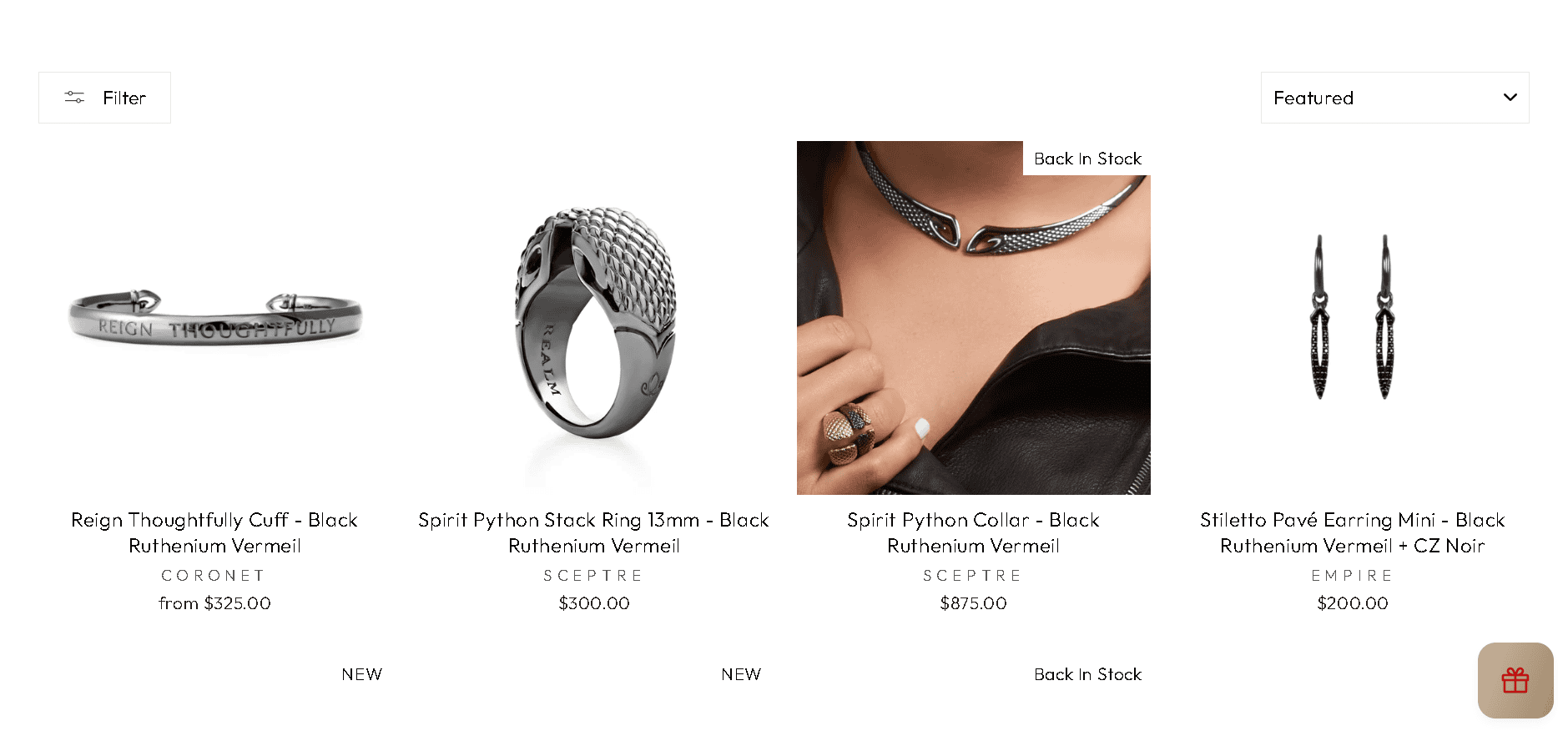 Black ruthenium vermeil jewelry is 100% safe and non-toxic to humans