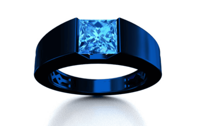 Blue gold ring example