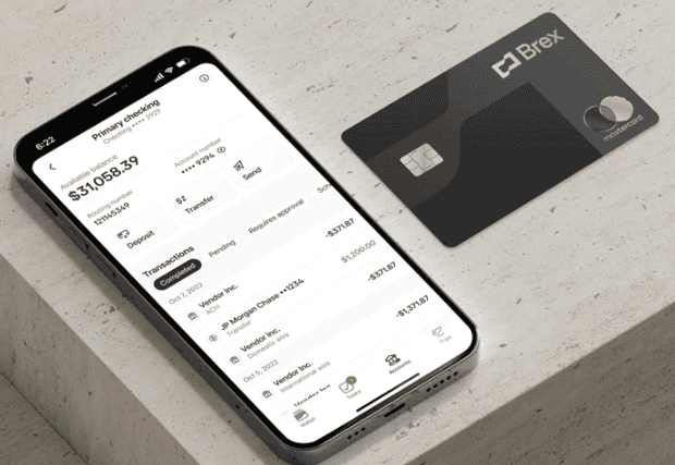 Example of a business credit card linked to a business checking. 